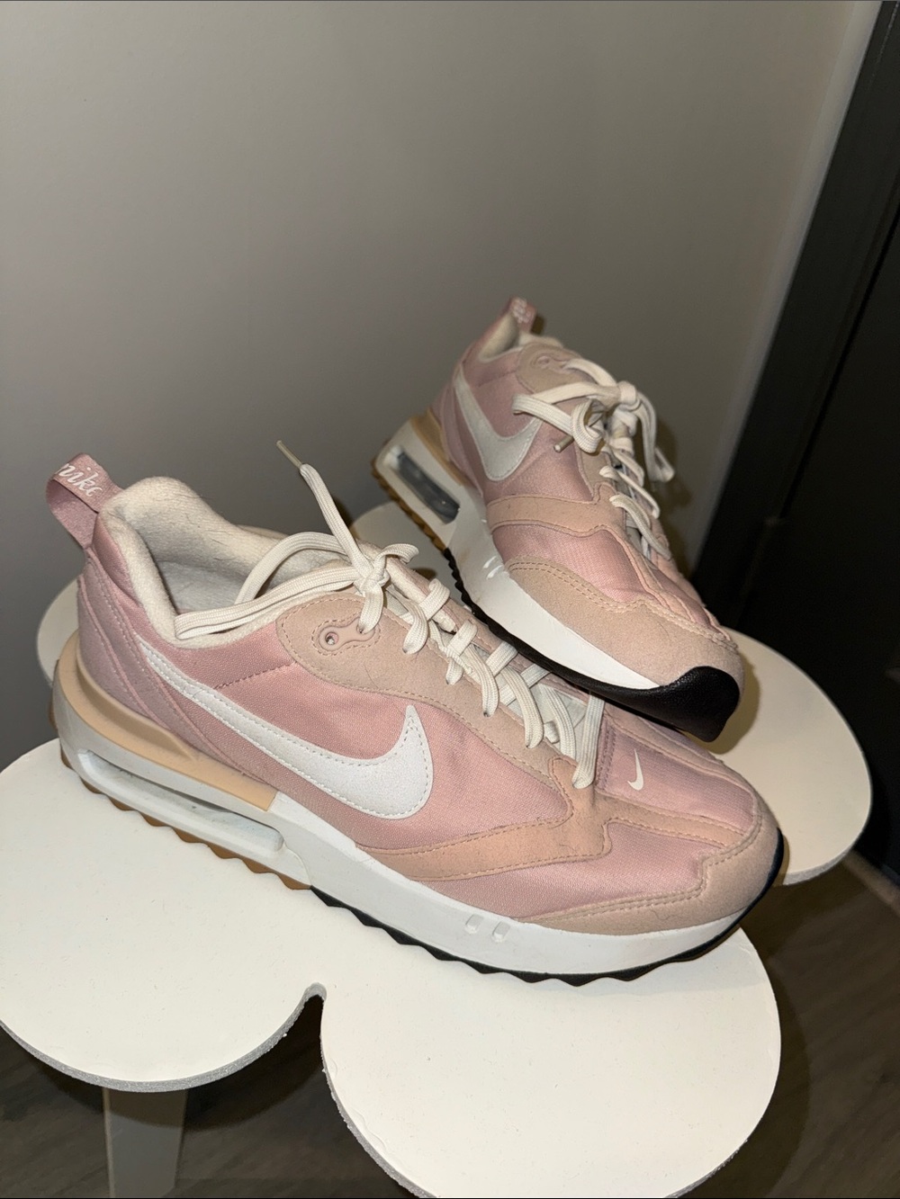 Nike Pink and White Women's Casual Air-Inspired Sneakers